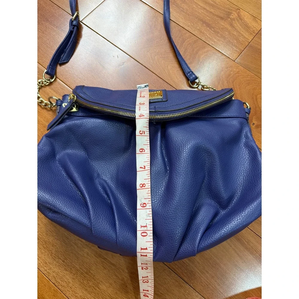 Juicy by Juicy Couture Crossbody Bag Womens Blue Pebbled Vegan Leather‎ Medium